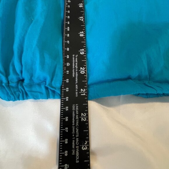 Jaclyn Smith Womens Large Teal Embellished Cotton Blouse - Picture 8 of 10